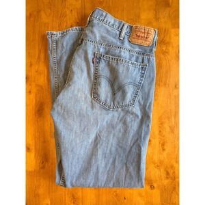 Levis 569 Loose Straight Jeans Mens 39x31.5 Light Wash Blue Denim 569-0125